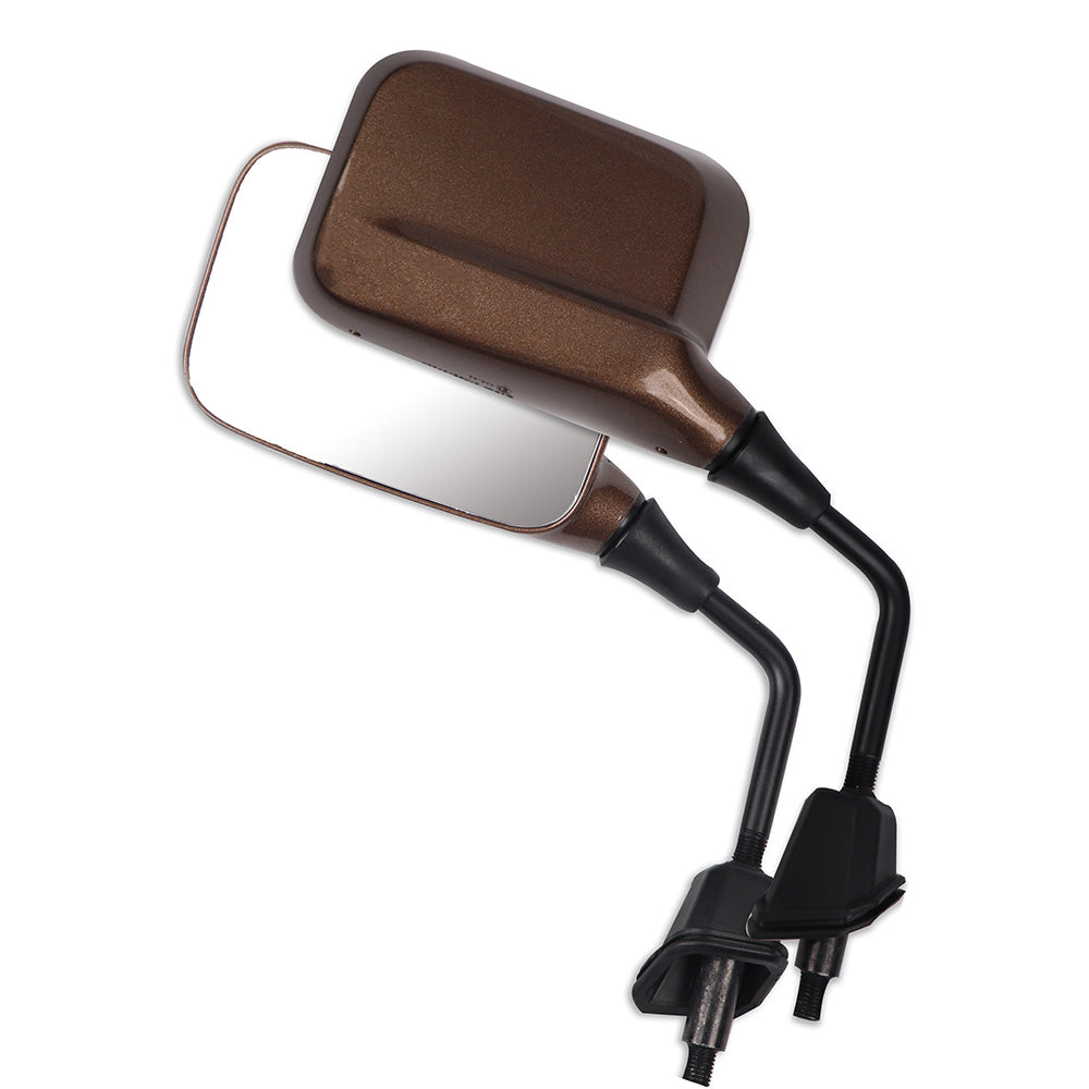 TVS Mirror Set (Left & Right) for IQUBE - Walnut Brown